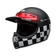 Casque Culture BELL MOTO 3 Fasthouse Checkers noir/blanc/rouge