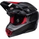 Casque Cross BELL MOTO-10 SPHERICAL Satin noir/rouge brillant