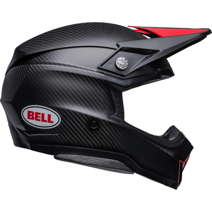 Casque Cross BELL MOTO-10 SPHERICAL Satin noir/rouge brillant