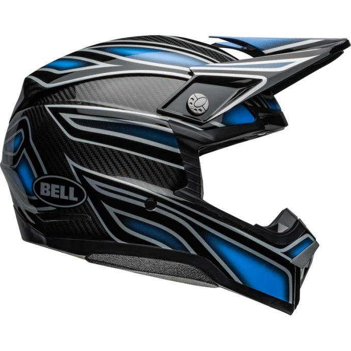 Casque Cross BELL MOTO-10 SPHERICAL Webb Marmont noir/bleu