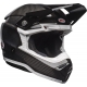 Casque Cross BELL MOTO-10 SPHERICAL Solid noir/blanc brillant