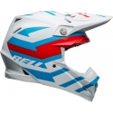 Casque Cross BELL MOTO-9S FLEX Banshee blanc/rouge