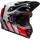 Casque Cross BELL MOTO-9S FLEX Hello Cousteau Stripes blanc/rouge