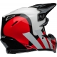 Casque Cross BELL MOTO-9S FLEX Hello Cousteau Stripes blanc/rouge