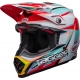 Casque Cross BELL MOTO-9S FLEX Tagger blanc/aqua