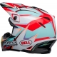 Casque Cross BELL MOTO-9S FLEX Tagger blanc/aqua