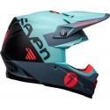 Casque Cross BELL MOTO-9S FLEX Seven Vangard aqua/noir mat