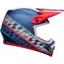 Casque Cross BELL MX-9 MIPS Offset Metallic bleu/blanc