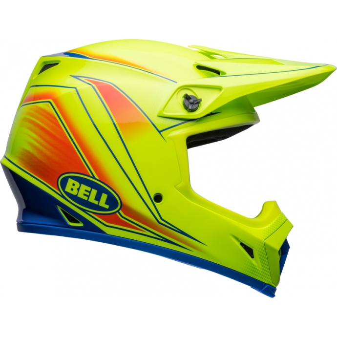 Casque Cross BELL MX-9 MIPS Zone jaune brillant